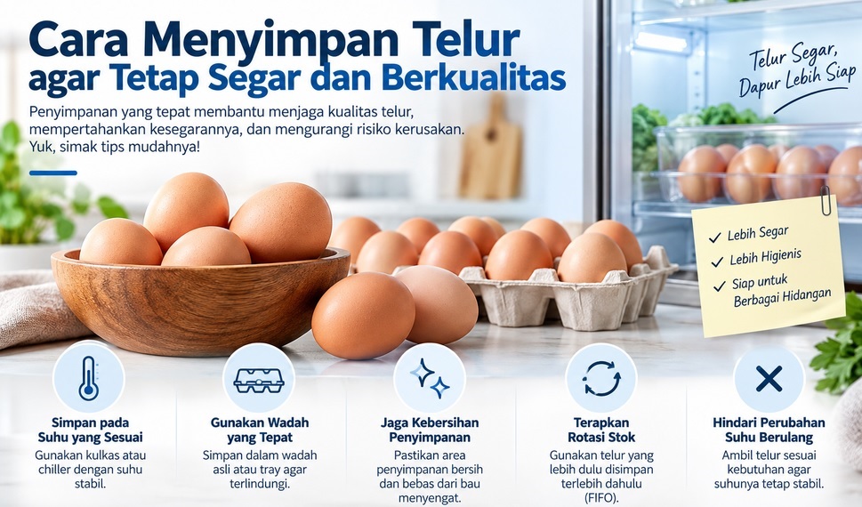 cara menyimpan telur